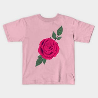 Pink Rose Kids T-Shirt